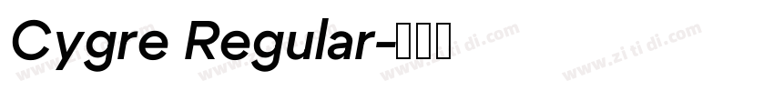 Cygre Regular字体转换